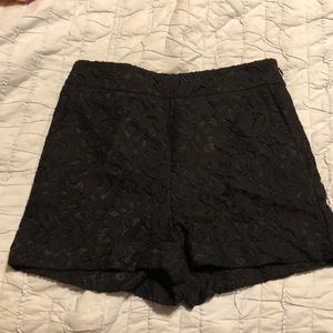 Express lace high waisted shorts